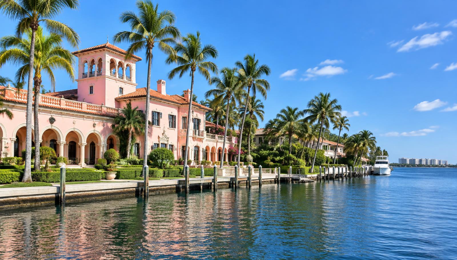 Illustration of Boca Raton, Florida (AI-generated scenery) — not a Flower Fairy project photo.