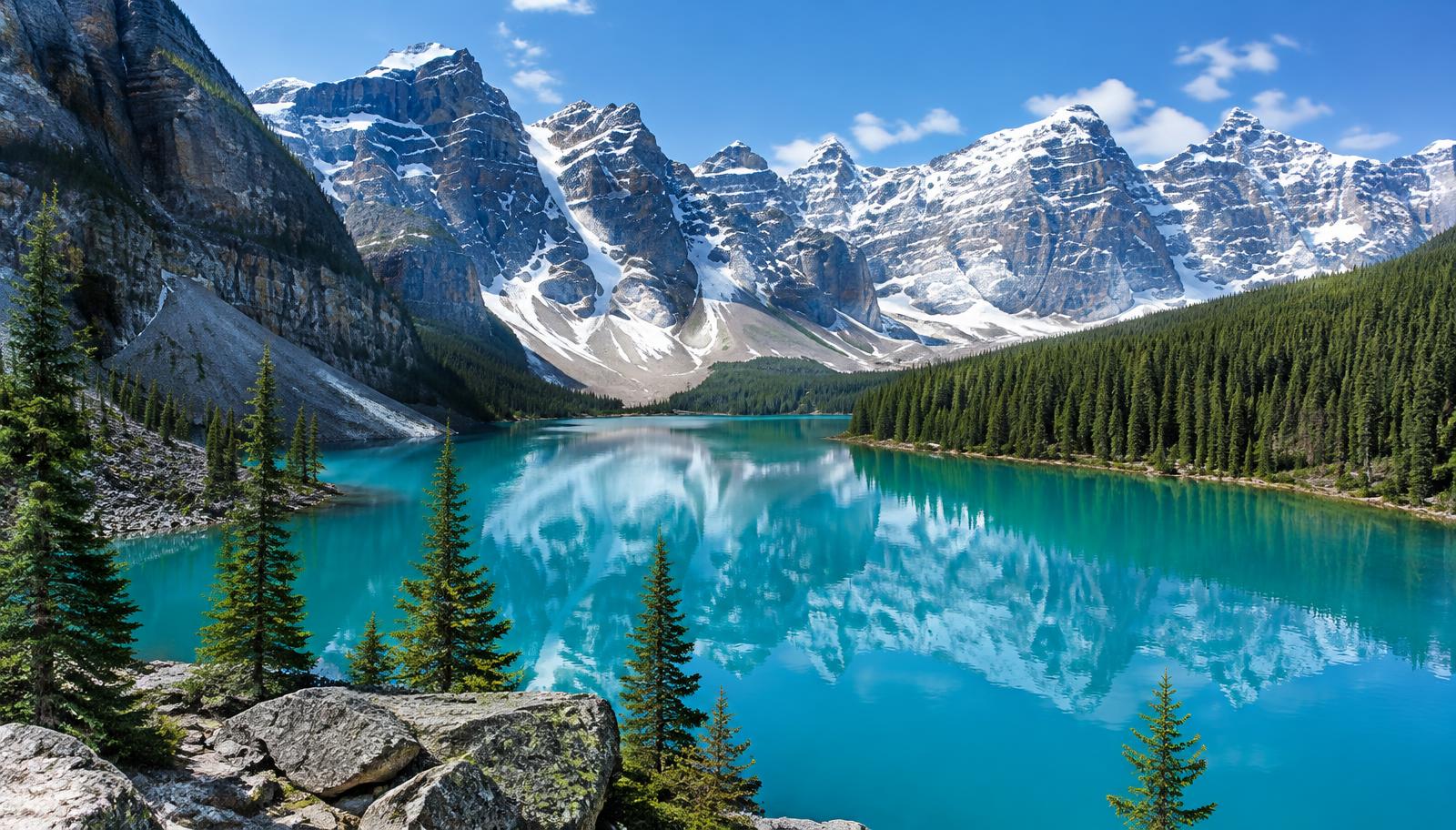 Illustration of Canada (AI-generated scenery) — not a Flower Fairy project photo.